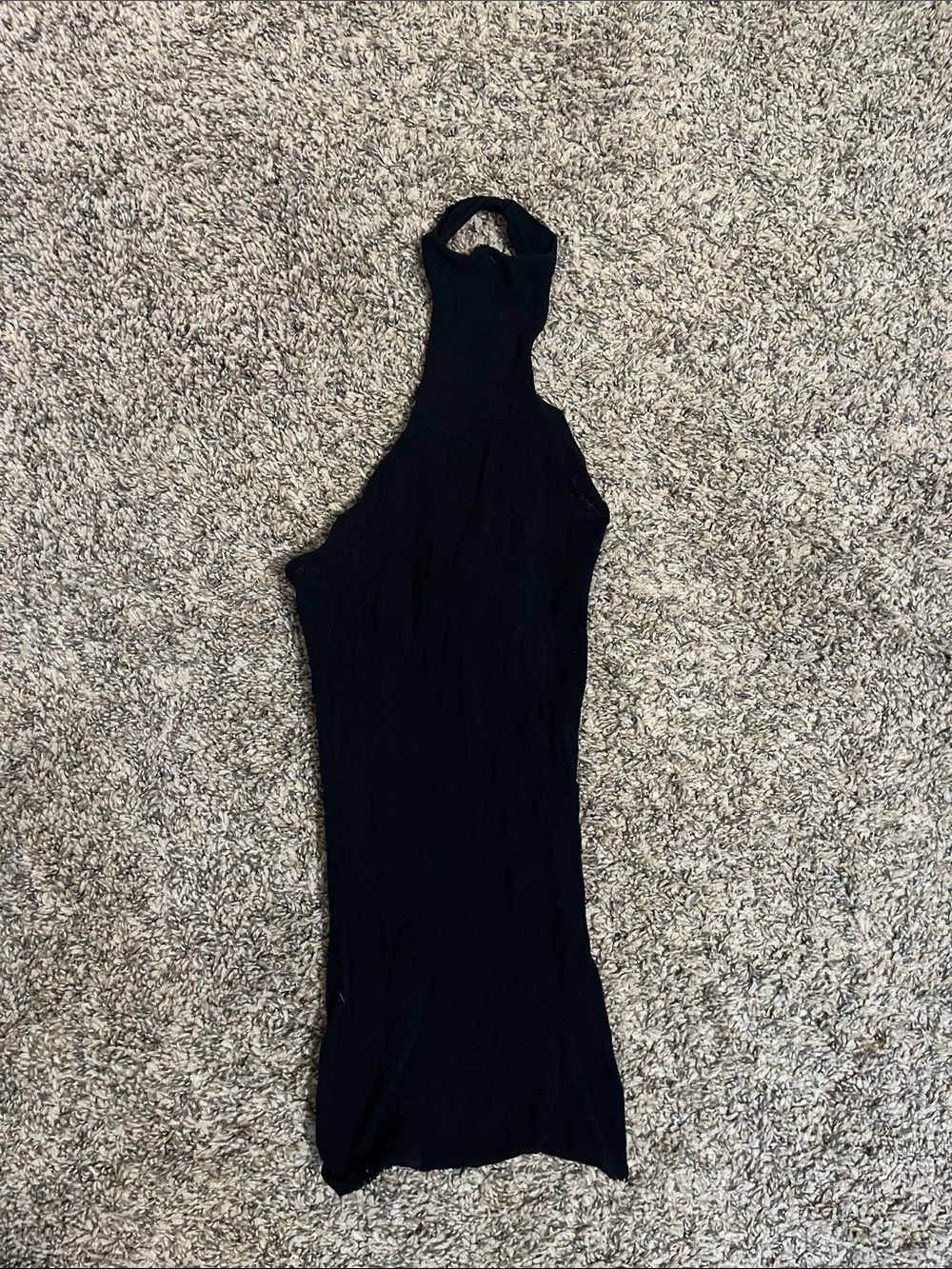 🎃 Music Legs Black Backless Halter Midi Dress